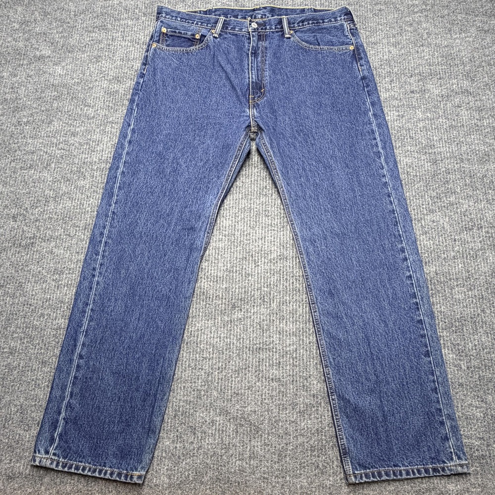 Levis 505 Jeans Mens 40x32 Blue Medium Wash Denim Straight Leg Regular Fit Pants